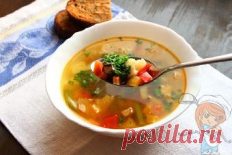 Овощной суп - очень легкий и вкусный. Готовится с грибами, помидорами, перцем, картошкой. Быстрый пошаговый рецепт с фото.