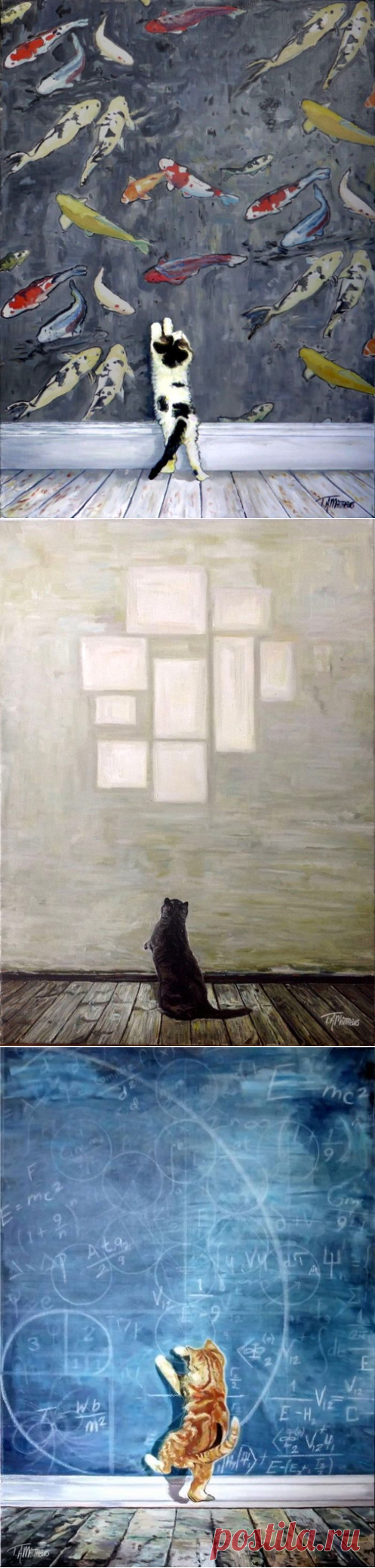 Картины с кошками. Timothy Adam Matthews.