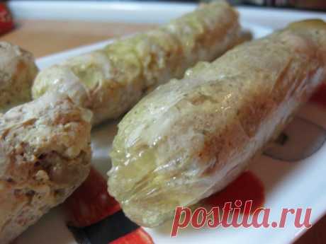Домашняя чесночная колбаса в пленке - Домашняя кухня