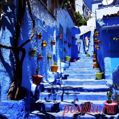 Голубой город Шефшауен (Chefchaouen) в Марокко