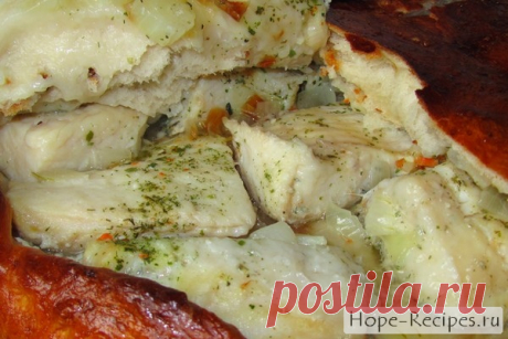 Закрытый рыбный пирог из щуки « Рецепты Надежды