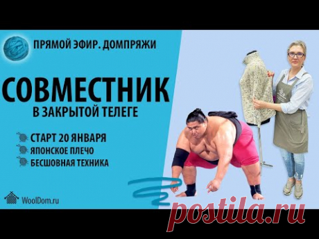 Прямой эфир. ДомПряжи. СОВМЕСТНИК ЯПОНСКОЕ ПЛЕЧО ( второй поток)