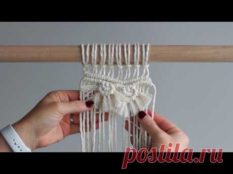 DIY Intermediate Macrame Wall Hanging Tutorial: Semi-Circle Detailing (Method 1)
