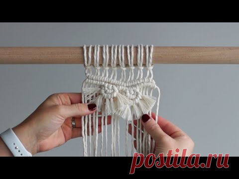 DIY Intermediate Macrame Wall Hanging Tutorial: Semi-Circle Detailing (Method 1)