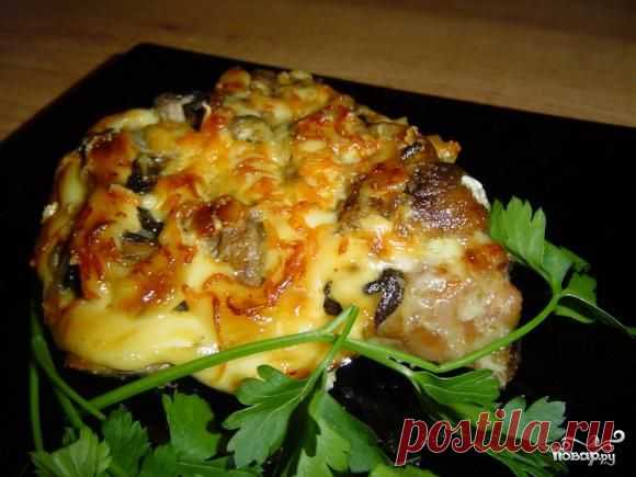 Мясо с сыром и грибами - пошаговый кулинарный рецепт на Повар.ру