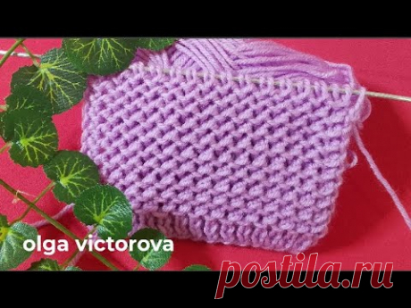 ДВУХСТОРОННИЙ  РЕЛЬЕФНЫЙ УЗОР ИЗ ОДНОГО РЯДА 1055 Узоры спицами KNITTING PATTERN