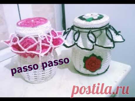 capa para pote passo a passo