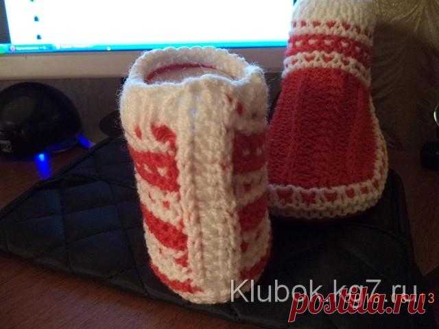 Тапочки спицами