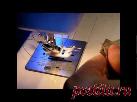Шьем кожу - плоский шов. Sewing leather - flat stitch (seam). - YouTube