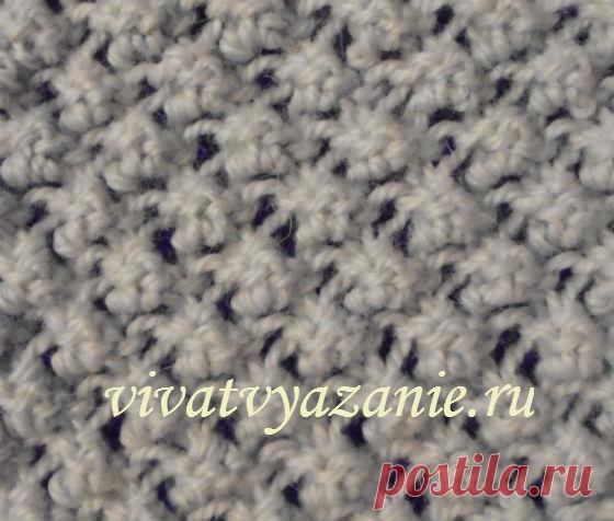 Узор спицами Жемчужное букле - описание Красивый буклированный узор для вязания спицами с фото и подробным описанием.