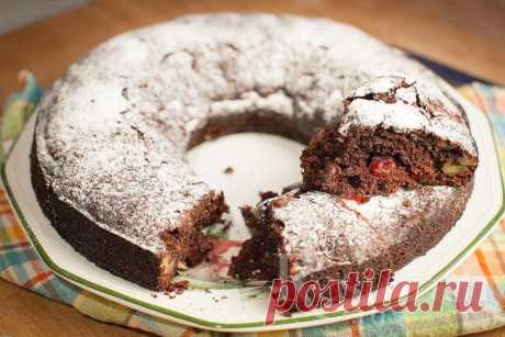 Постная коврижка с медом и орехами.