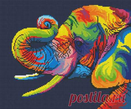 Gallery.ru / радужный Слоник - Радужное - Norsvet