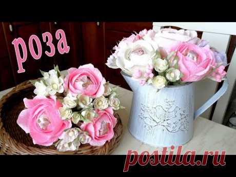 Открытые розы из гофрированной бумаги МАСТЕР КЛАСС