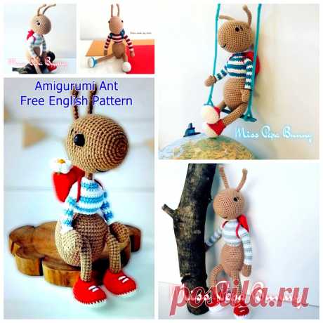 Бесплатный узор вязания крючком амигуруми муравей - Crochet.msa.plus