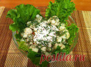 Вкусная цветная капуста - быстрый салатик | Еда-легко!