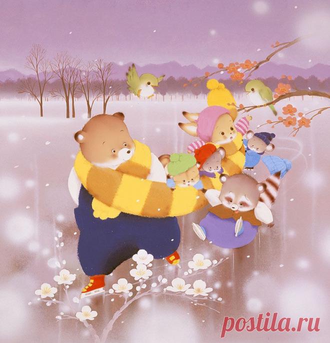 Имейте кататься на иллюстрации животных глушителя, кролик, белка