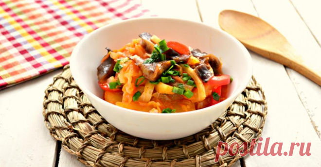 Рецепт с фото - овощное рагу с картофелем и грибами