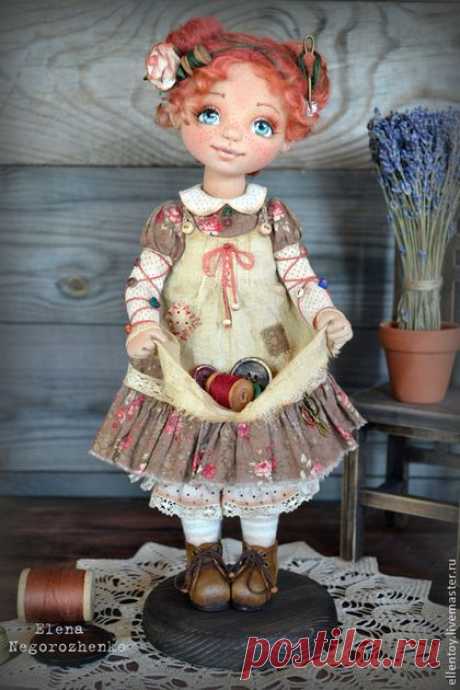 Фея Пуговка, текстильная кукла
