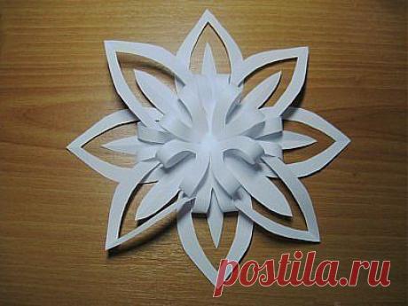 Ажурный цветок из бумаги за 5 минут!