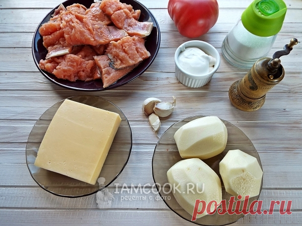 Красная рыба с картошкой в духовке — рецепт с фото пошагово. Как запечь красную рыбу с картофелем в духовке?