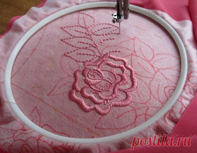 Машинная вышивка для начинающих: как научиться творить на швейной машинке