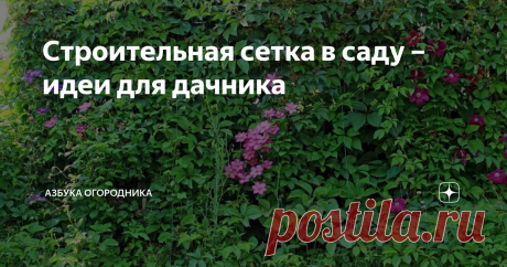 Строительная сетка в саду – идеи для дачника Строительная сетка в саду может быть применена не только как вспомогательный материал для возведения крупных построек. В зависимости от состояния и свойств основы она может стать средством для поддержки растений или органичным дополнением ландшафта, если правильно воспользоваться преимуществами ее конструкции.