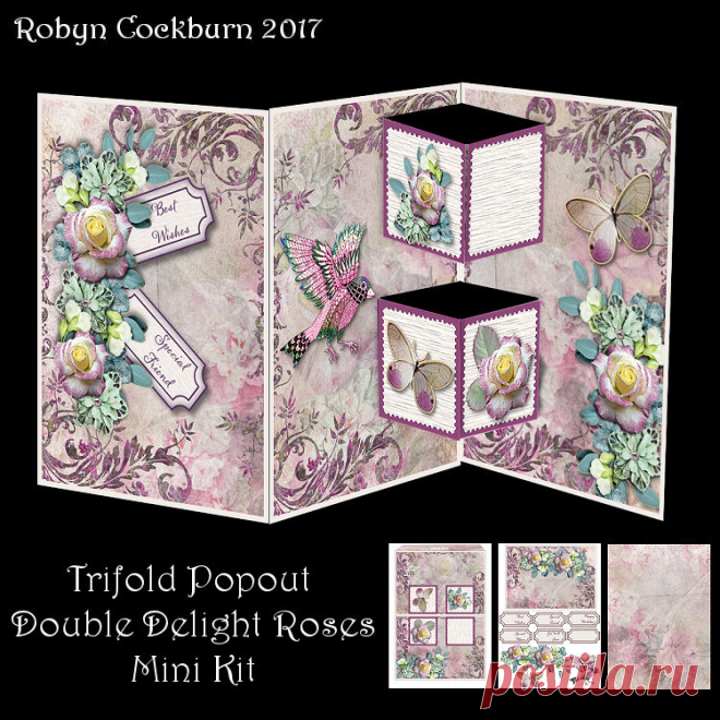 Trifold Popout Peace Roses Mini Kit