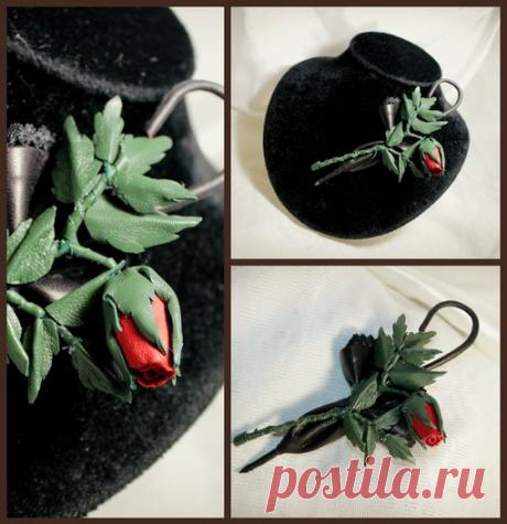 Новые зонтики - брошки, материал - кожа.