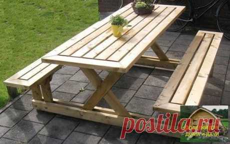 Стол для дачи своими руками - Украшаем дачный участок