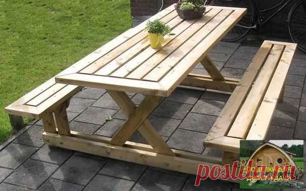Стол для дачи своими руками - Украшаем дачный участок