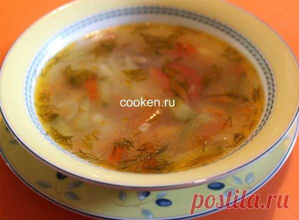 Рассольник с помидорами и сладким болгарским перцем