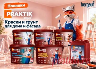 Компания BERGAUF обновила линейку лакокрасочных материалов PRAKTIK, предназначенную для подготовки оснований и окрашивания стен, потолков и фасадов. Изменения затронули рецептуры и внешний вид продукции: упаковка стала более информативной, а у бренда появился собственный маскот - лис PRAKTIK.