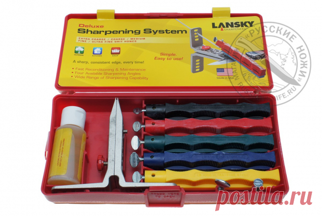 Купить ножи — Магазин Русские Ножи — Ножи — Все для заточки, аксессуары — Lansky - DELUXE, набор - 5 абразивов (прессованная крошка натурального камня), #LKCLX