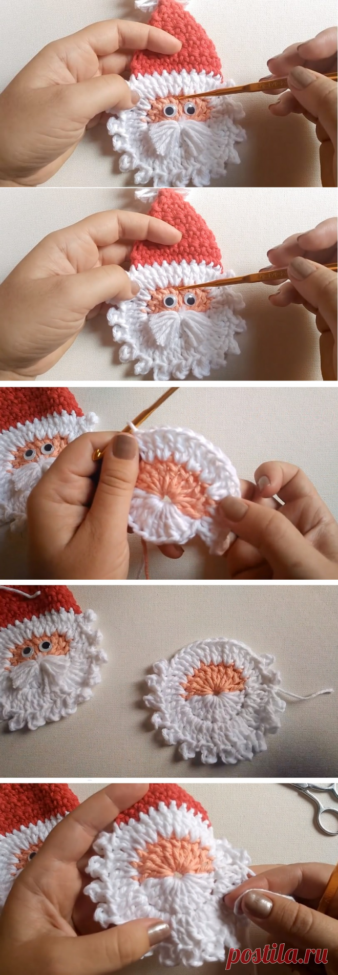 Crochet Santa Applique – Christmas Pattern - Design Peak