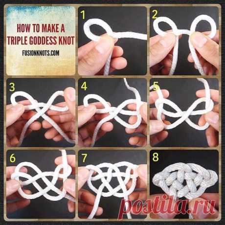 Интересные декоративные узелки — Сделай сам, идеи для творчества - DIY Ideas