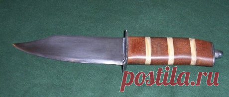 Нож с наборной ручкой из древесины