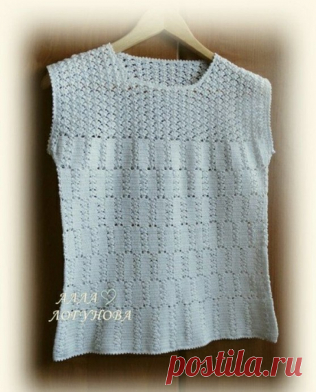 Летний топ крючком - в копилку следующего лета!