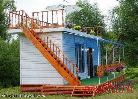 Дачный домик из бытовки