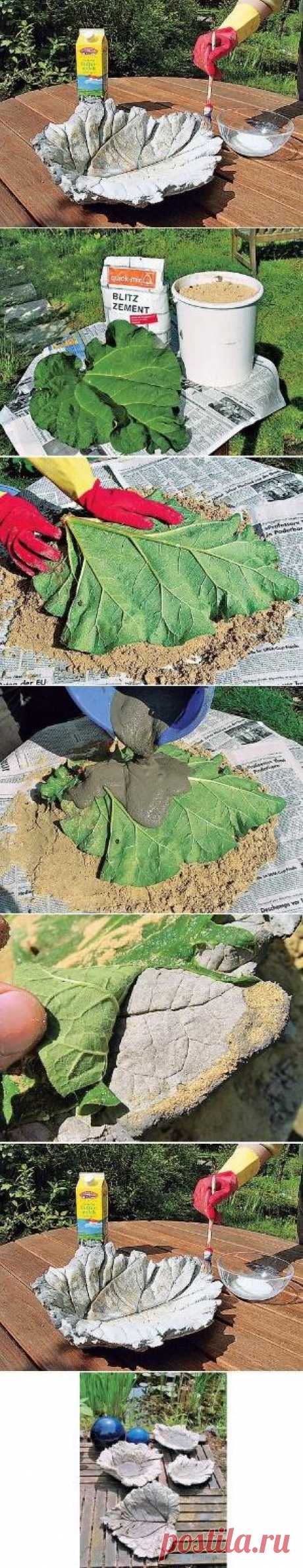 DIY Concrete Leaf Bird Bath DIY Concrete Leaf Bird Bath