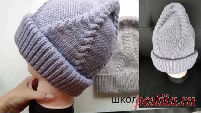 2 ШАПКИ ПО ОДНОМУ МАСТЕР-КЛАССУ.НОВАЯ АВТОРСКАЯ МОДЕЛЬ ШАПКИ С КОСАМИ.