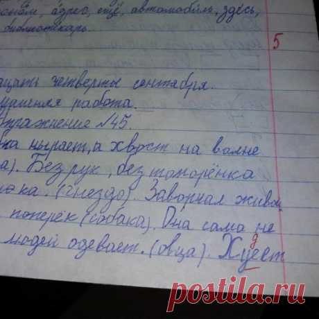 Смешные записи из школьных тетрадей