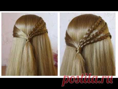 Coiffure facile à faire soi même avec tresse 💥 Coiffure pour tous les jours cheveux mi long / long