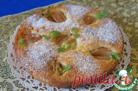 Кукурузно-манный пирог с грушами - кулинарный рецепт