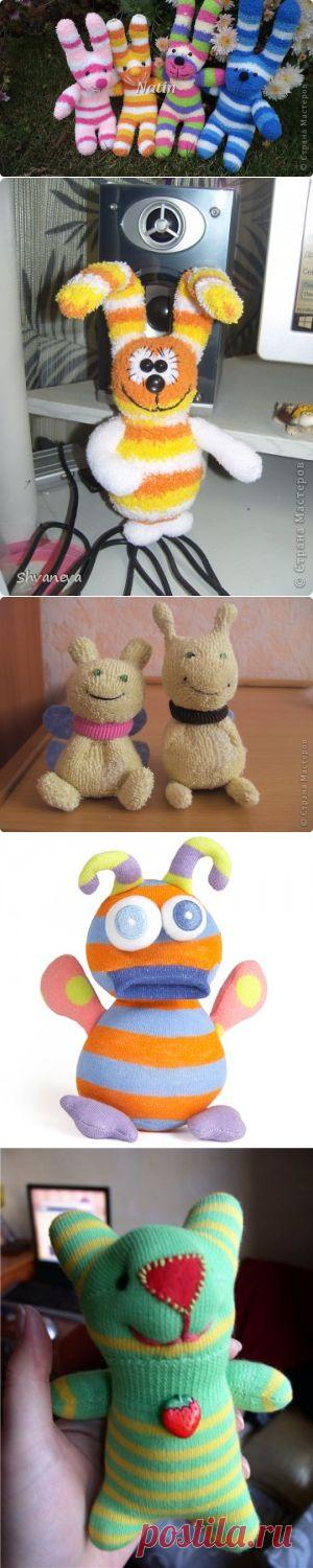 Игрушки из носков. Много.