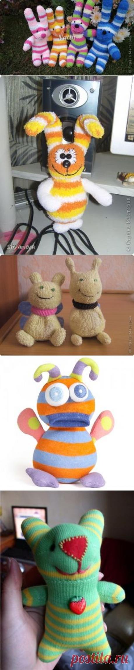 Игрушки из носков. Много.