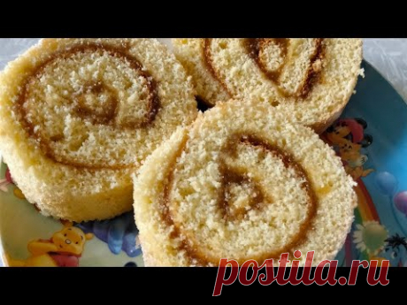 Ленивый яблочный рулет.БЕЗ РАЗРЫХЛИТЕЛЯ. The best apple roll recipe. Easy apple pie recipe