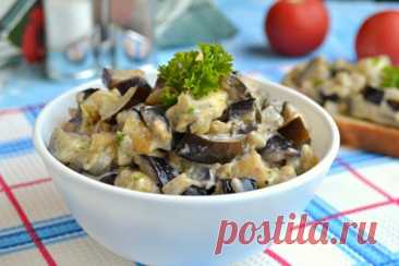 Баклажаны тушеные со сметаной и сыром — Сад Заготовка