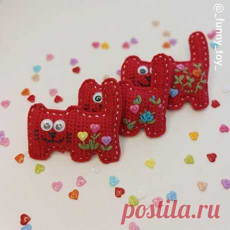 Садовые котики крючком. Амигуруми схемы и описания. Автор: @_funny_toy_ | IRINELY.ART