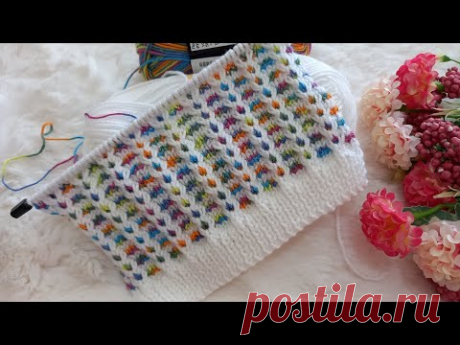 ✅️🍀Ufak Dokunuşlarla İnanılmaz Güzellik🥰 ✅️🍀İki Renkli İki Şiş Örgü Modeli ✅️🍀Knitting Pattern