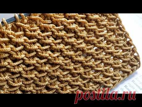 Фоновый узор спицами для вязания сумок и не только👜 knitting pattern.